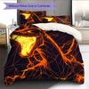 Charmander Pokémon Pattern Bedding Home Decoration Birthday Gift (1 * Duvet Cover + 2 * Pillowcase, Without Core)