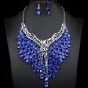 Exquisite European Crystal Water Drop Pendant Necklace & Earring Set for Women