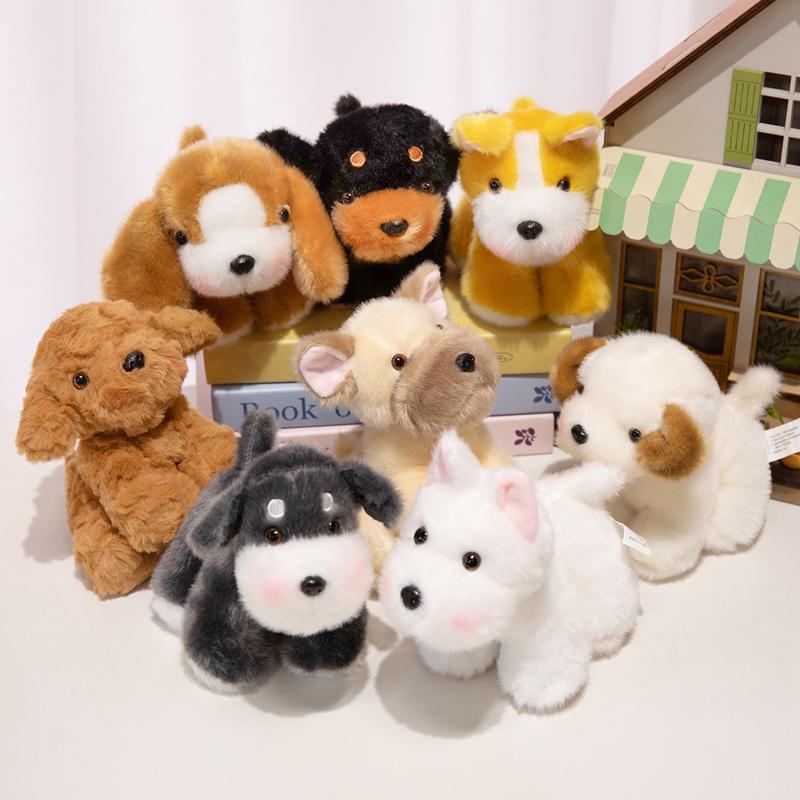 Cute Dog Plushie Tablemate Plush Toys Super Soft Skin-Friendly Labradorshiba Inu Teddy Beagle Dog Dolls Birthday Gifts For Child