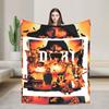 DUKI Rock Singer Blanket  Super Warm Comfortable Plush Throw Blanket For Couch Chair Picnic Flannel Bedspread Bed Cover