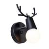 Vintage Deer Antler Wood & Iron LED Wall Lamp for Modern Interiors
