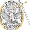 Catholic Patron Saint Pendant Michael St. Michael The Archangel Pendant Necklace Chain
