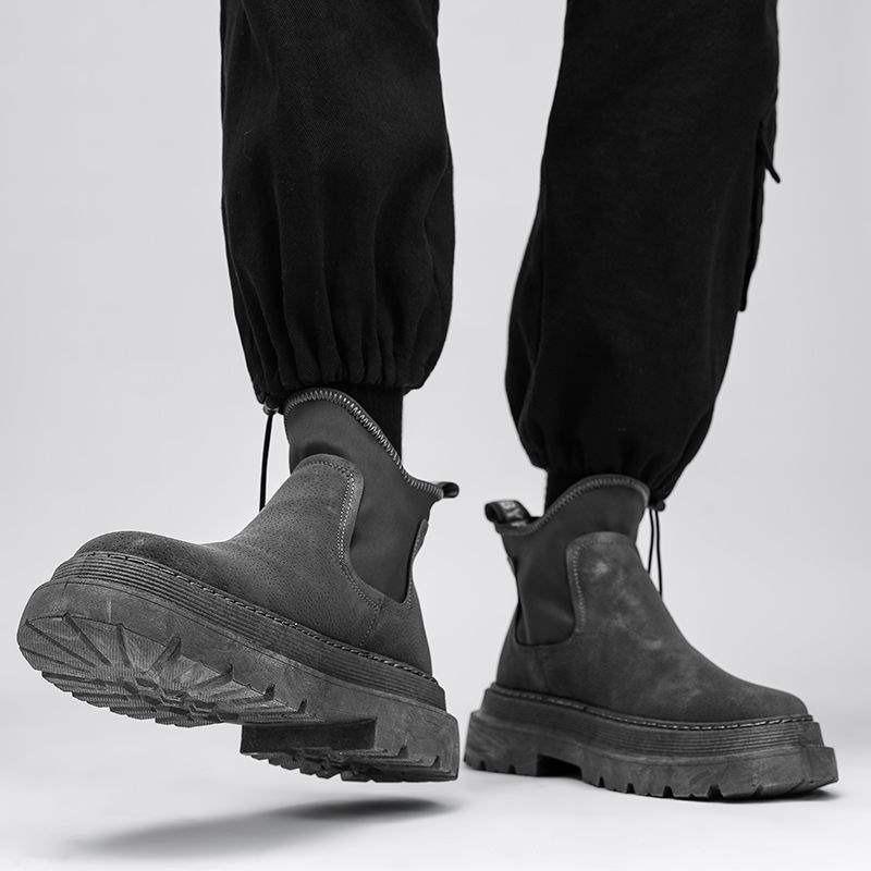 2025 Autumn Winter Luxury Men Oxfords Boots British Designer New Business Vintage Chelsea Boots Male Classic Slip On Ankle Boots