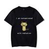 I Am Contaminated with Radiation Funny Cat Meme T-shirt Short Sleeve Men Women Vintage T Shirt Male O-Neck T Shirts