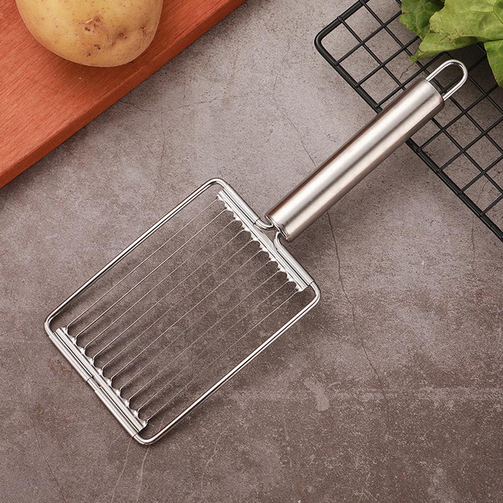 Tomato and Potato Slicer with Ergonomic Handle Stainless Steel Fruit Cutter Cutting Tool for Home and Kitchen Use