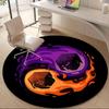 1PCDice Flames Office Round Area Rug,  Mat Suitable For Office, Under Office Chairs Bedroom Living Room Home Decor, Room Deco