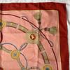Used Celine large scarf, pinkish tone with tassels, horse motif