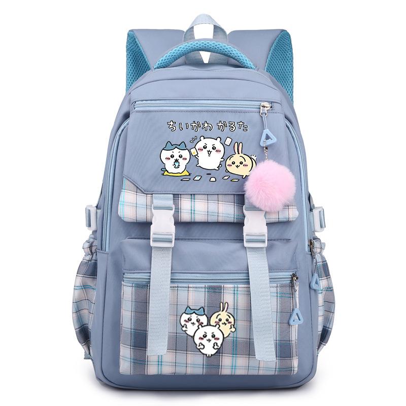 Jiikawa Wow School Bag New Chiikawa Girls Backpack for Primary and Secondary School Students Cute College Style Backpack