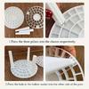 360° Rotating Brush Organizer - Detachable Plastic Insert Mount Storage Rack, Accessory for Art Brushes, Makeup Tools & Pens