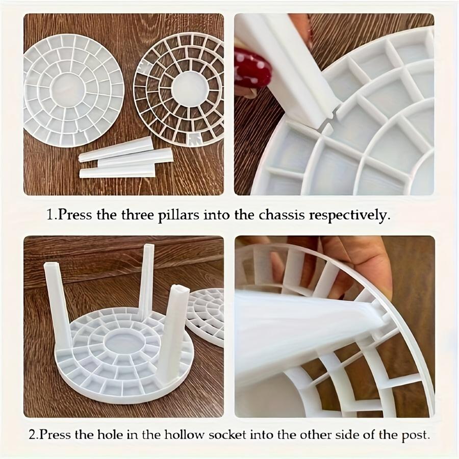 360° Rotating Brush Organizer - Detachable Plastic Insert Mount Storage Rack, Accessory for Art Brushes, Makeup Tools & Pens