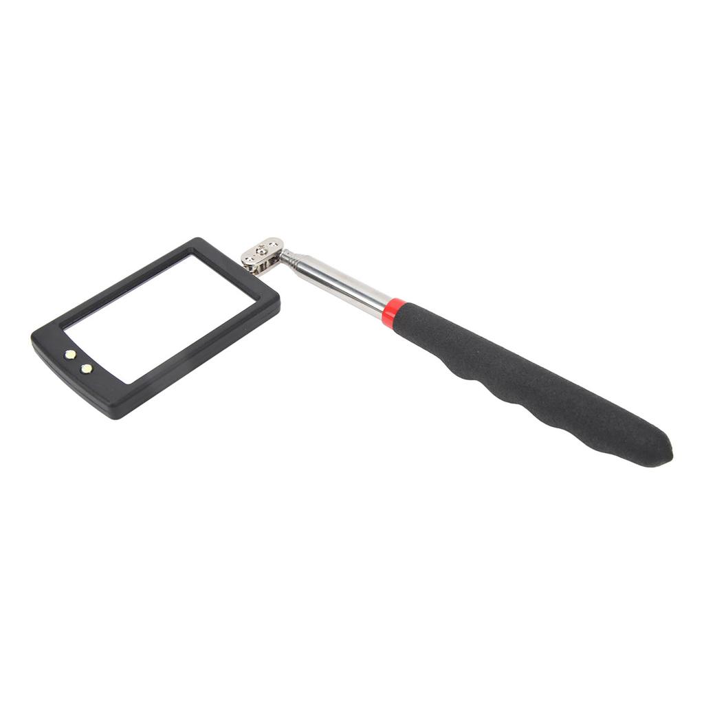 Telescopic Inspection Mirror LED Lighted 360 Degree Swivel for Automotive Mechanics Repair