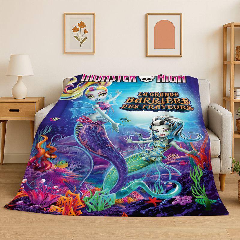 Cartoon Monster High Draculaura Vampire Soft Flannel Throw Blanket,Cozy Blanket for Bed,Couch,Sofa,Bedroom,Living Room,Picnic