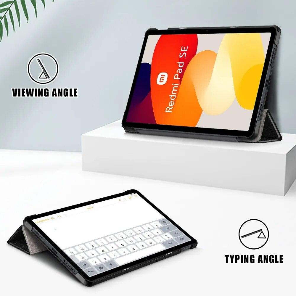 Tablet Leather Case for Xiaomi Redmi Pad SE Case 11 Inch 2023 Flip Stand Smart Cover for Xiaomi Pad 5/6 Pro Tablet Case Kids Auto Sleep/Wake