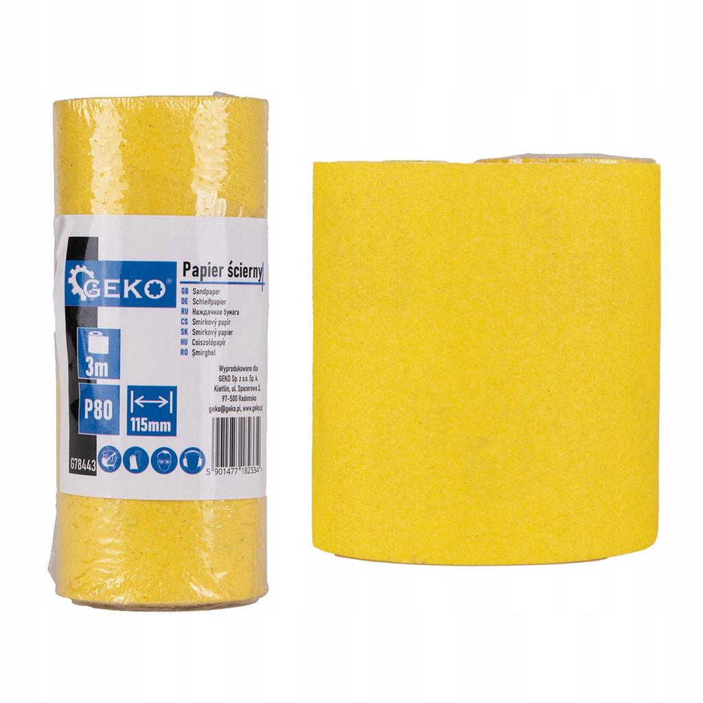 Sandpaper Roll 115Mm X 3M P80 100