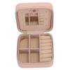 Portable Jewelry Box PU Leather Travel Jewelry Organizer Storage Case with Mirror Velvet Lining for Women