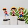 One Piece 3pcs Anime Monkey D Luffy Action Figure Toy Collectible Doll Model