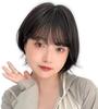 [BrightLala] Women's Short Bob Wig, Natural Full Wig, Permed, Wavy hf1918-BC