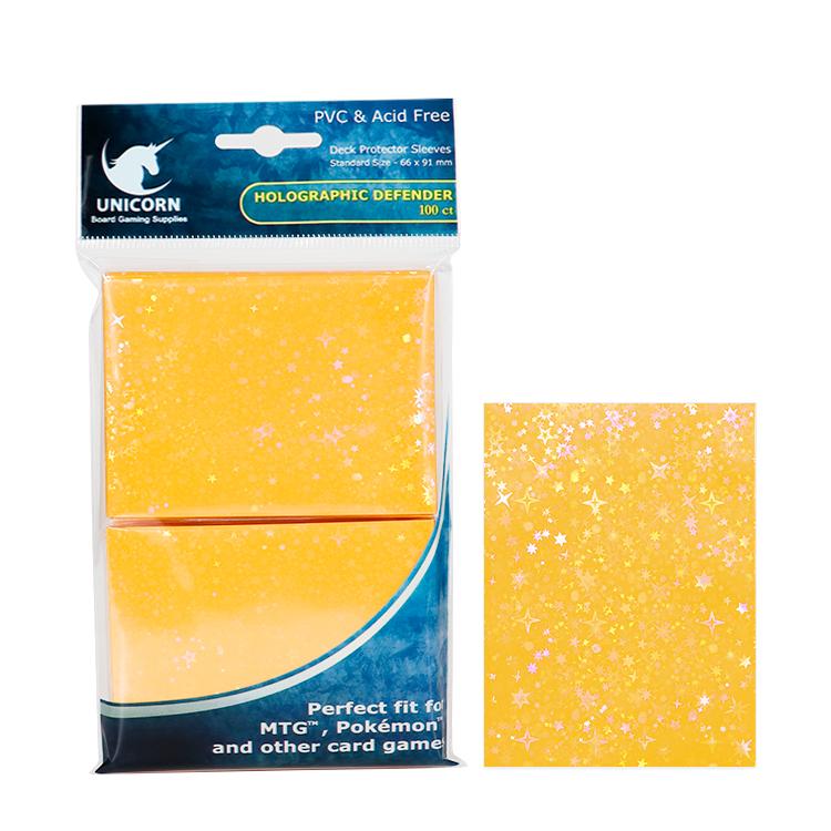 2024 NEW!!! Galaxy Effects Hologram Card Sleeves STANDARD SIZE NON-RUB MATTE BACK HEAT HOLOGRAPHIC SLEEVES Printing Mailing