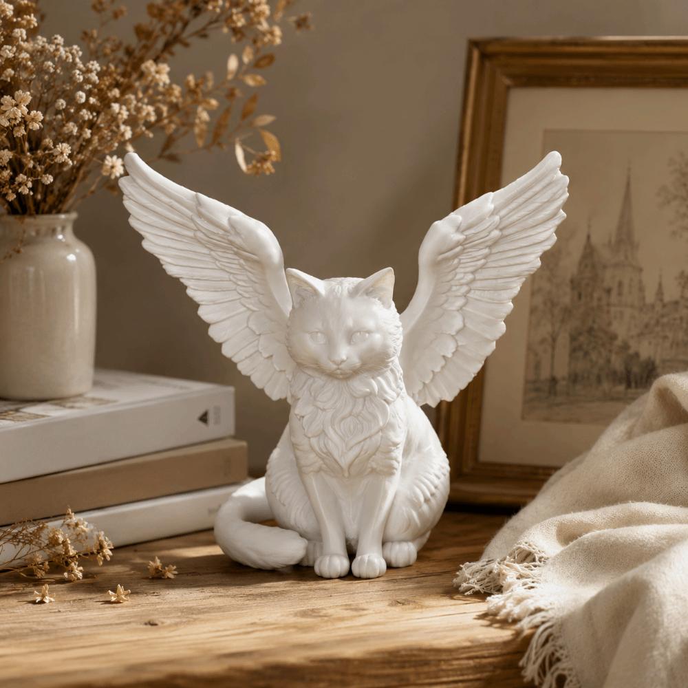 Home Decoration Cat Statue Kawaii Desktop Ornaments Creative Wolf Statue Living Room