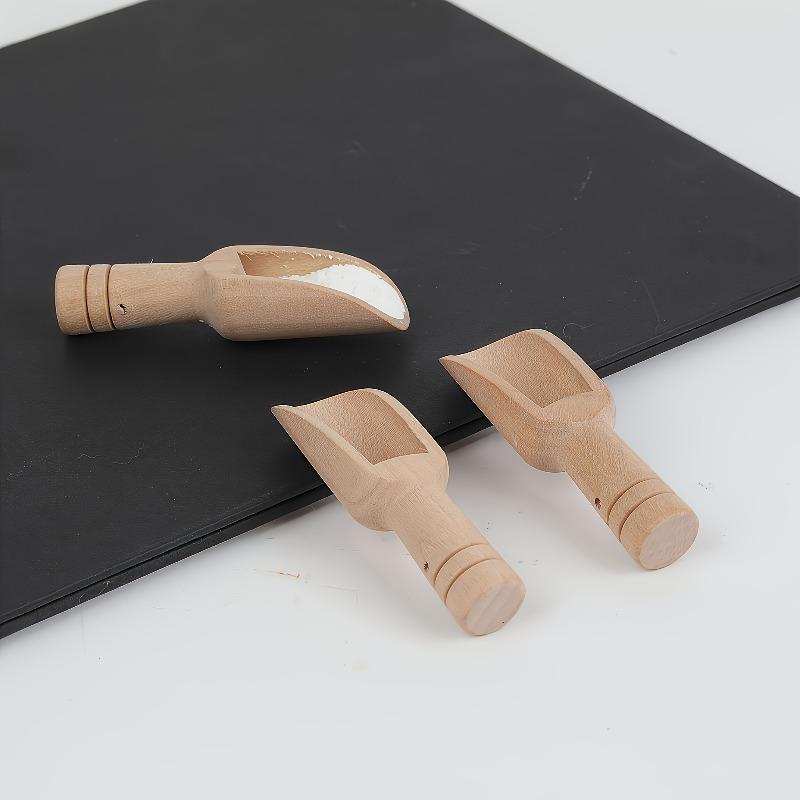 20pcs Wooden Mini Scoops Coffee/Powdered Milk/Tea/Seasoning Spoon Honey Spoon for Home Kitchen Restaurant Hotel Kitchen Supplies