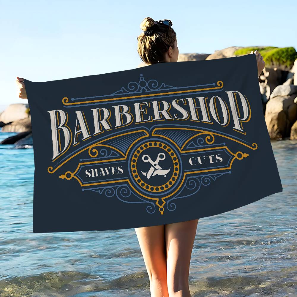 Barber ShopS Big Microfiber Beach Towels Quick Dry Towel Sand Beach Towels Pool Towel for Travel Swim Pool Yoga