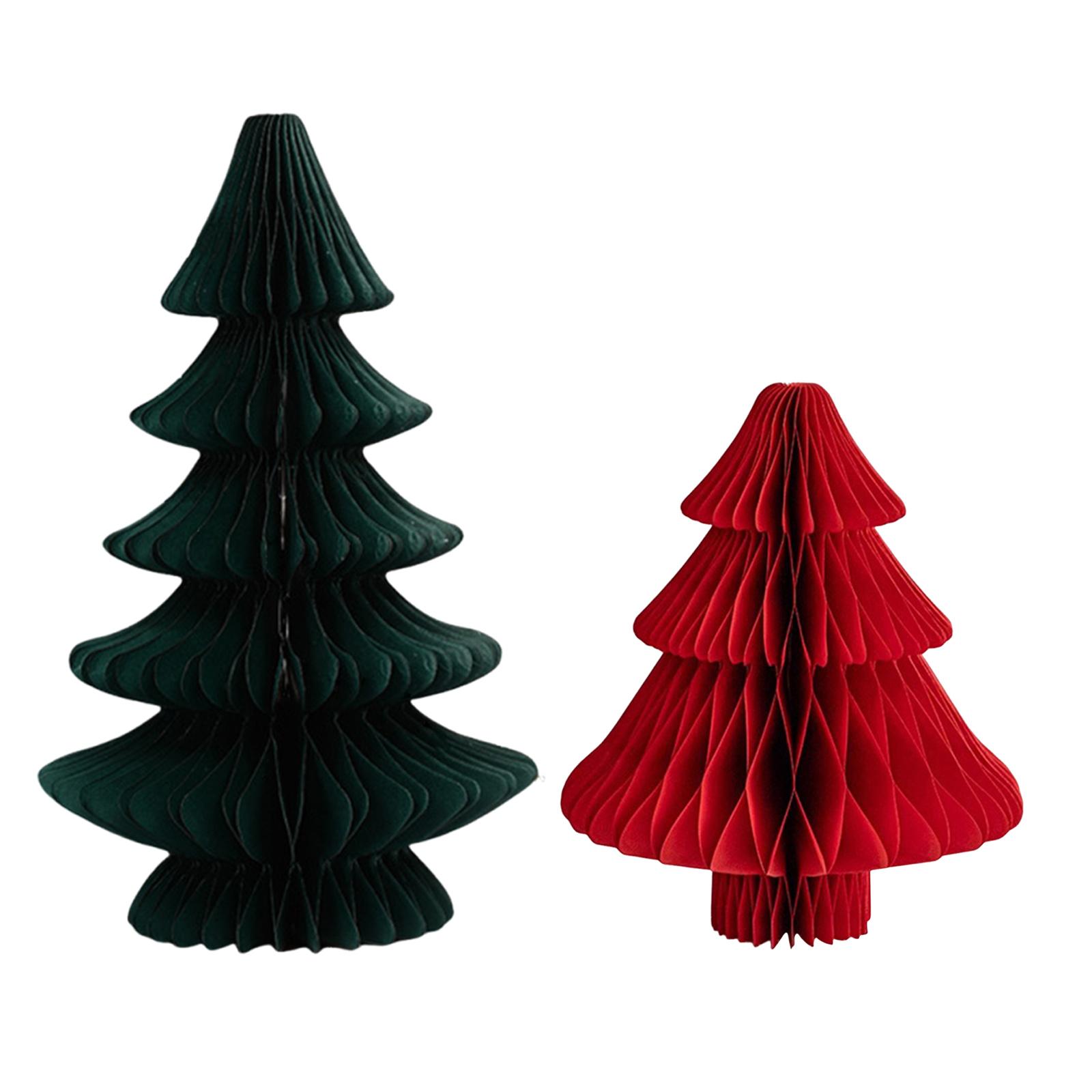 

Honeycomb Christmas Tree Decoration 2pcs/3pcs 3D Paper Trees Centerpiece Reusable for Mantel Xmas Tabletop Centerpiece