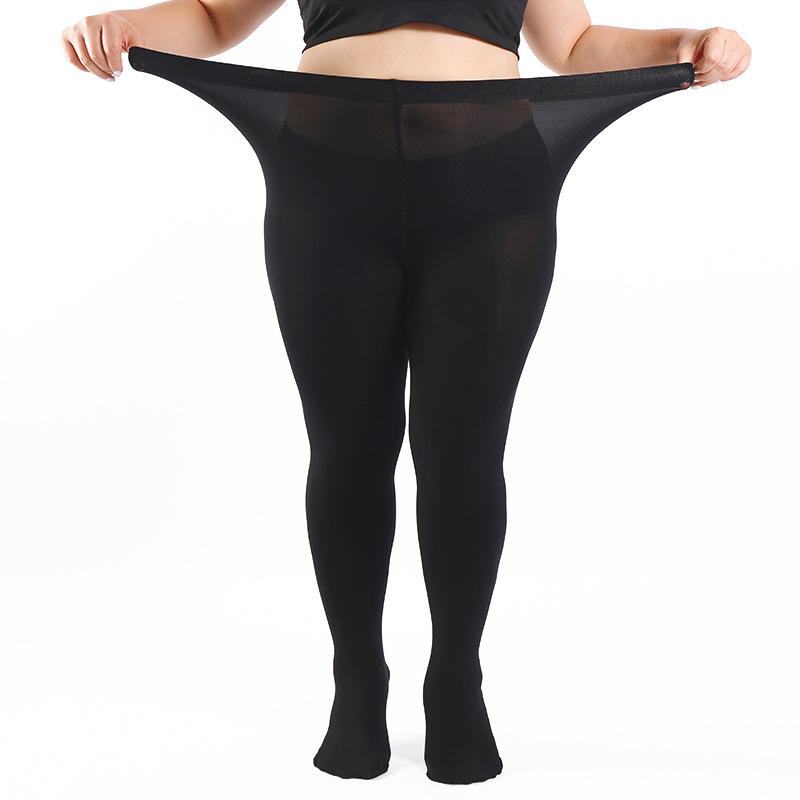 Collants noirs grande taille pour femmes, collants en velours 70D, bas, leggings grande taille 4XL, chaussettes transparentes pour femmes