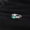Chrome Diopside Gemstone 925 Sterling Silver Women Jewelry Designer Zircon Ring For Anniversary Gift CZR-15-3
