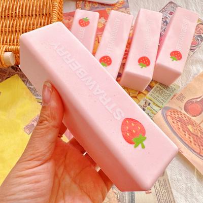 1/2/3/4/5/6Pcs Strawberry Jelly Stick Squeeze Toy Slow Rising Anxiety Stress Relief Chocolate Butter Stick Fidget Sensory Calming Toy
