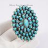Arizona Turquoise Cluster Ring, Big Statement Turquoise Ring, 925 Sterling Silver Ring, Wedding Ring, Multi Stone Handmade Ring