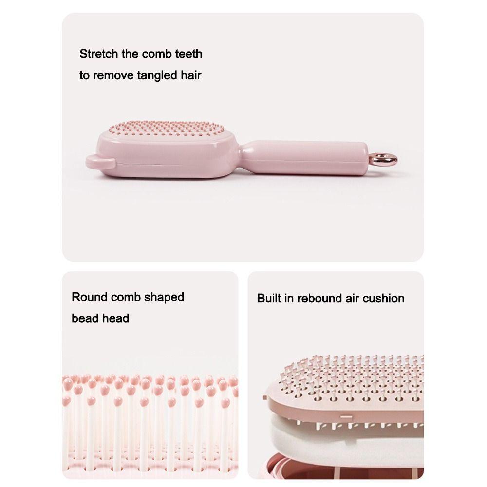 Self Cleaning Magic Retractable Comb Hairdressing Hair Comb Hairdressing Hairstyling Tools