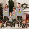 Cartoon Letters Print Family Matching Long Sleeved Parent-child Suit Home Clothes Suit Fall