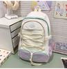 High-value cute primary school student spine care schoolbag female junior high school girl high school student backpack burden reduction