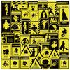 50 Hot Anime Warning Stickers: Cartoon Graffiti for Scrapbooks, Phone Cases, & Decoration. Waterproof & Self-Adhesive. 50 Sheets.