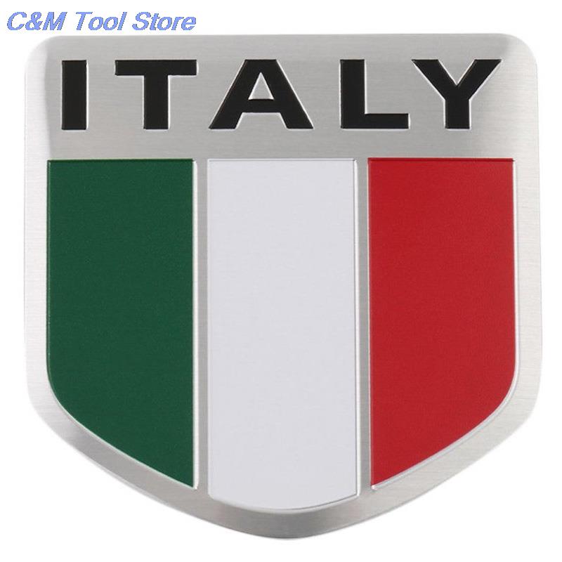 3D Aluminum Italy car Sticker For chevrolet skoda honda Auto Badge Decal Italy Flag Car-styling accessories Emblem stickers