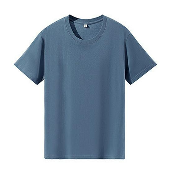 Unisex 180g Combed Cotton Round Neck T-shirt, Short Sleeve, Plain Color, Logo Print, Base Layer Shirt
