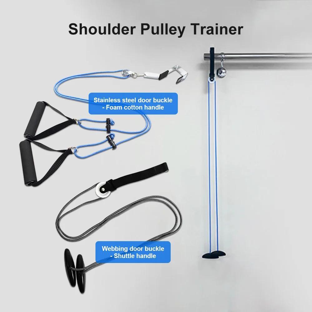 Sistema di Pulegge per Esercizi Spalle Attrezzatura per Allenamento Braccia da Appendere alla Porta per Stretching Cinghia per Allenamento con Pulegge per Spalle