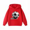New Soccer Print Children's Hoodie, Boys and Girls' Clothing Autumn and Winter Warm and Fashionable Children's Hooded Sweatshirt