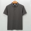 260g Cotton Polo Short-sleeved Men's T-shirt Long Velvet Cotton Markless Shirt Collar Polo Shirt