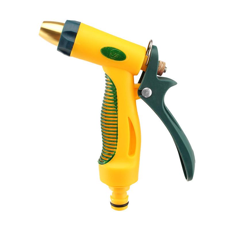 Adjustable High-Pressure Water Spray Gun for Car Wash & Garden, Yellow
