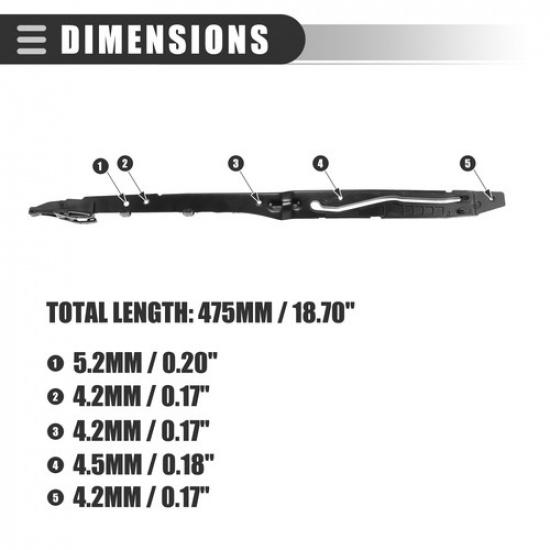 Pack of 2 for Ford F150 2015- Sunroof Track Guide Rails Repair Kit