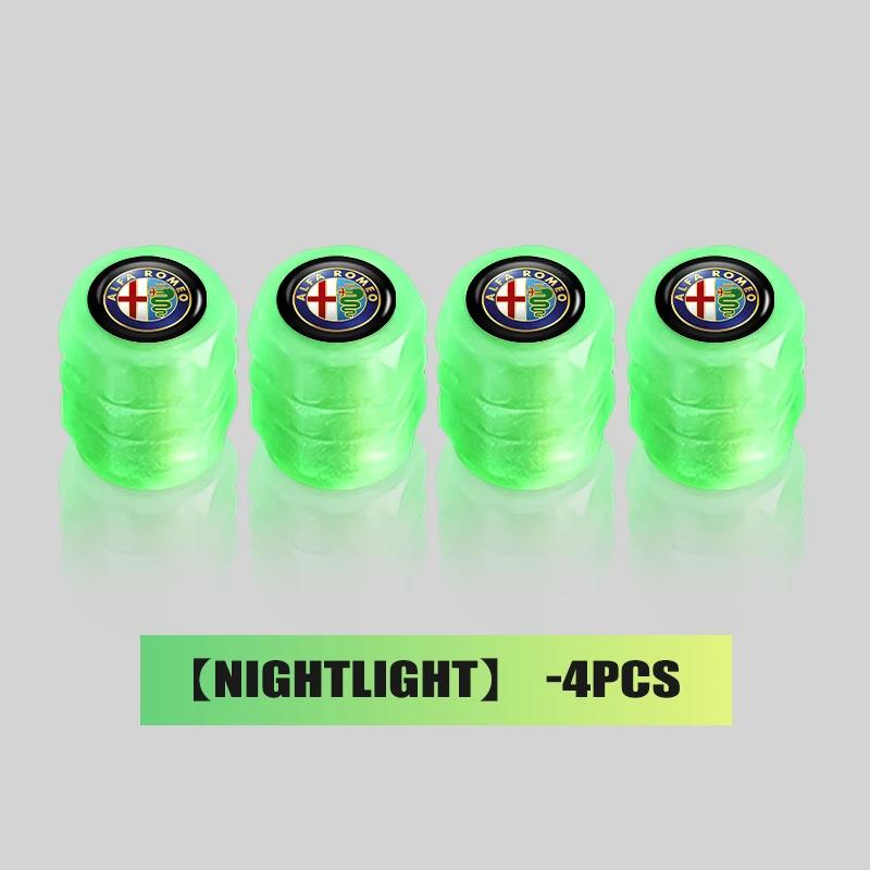 

Car Stickers For Alfa Romeo Car Fluorescent Tire Valves Cap Cover Luminous Valve Cap Accessories For Alfa Romeo Giulia 147 Mito