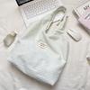 Cute Polka Dot Tube Top Bag Casual Shoulder Crossbody Bag for Women Large Capacity Canvas Tote Bag KTB