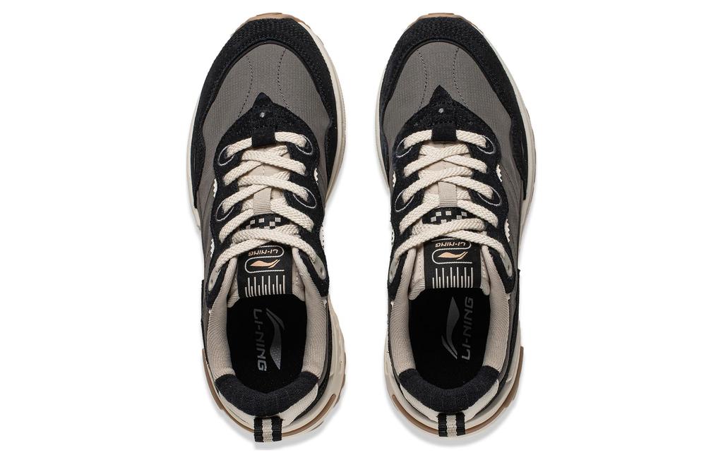 Li Ning Riding The Wind 2.0 Slip Resistant Abrasion Resistant Low top Casual Shoes Women's Gray Black AGCT308-4