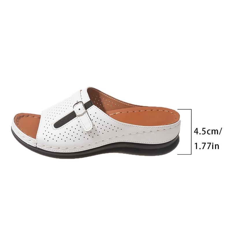 Hohle und atmungsaktive Zehensandalen Damen neue Gürtelschnalle große Größe grenzüberschreitende Strandsandalen Sommer