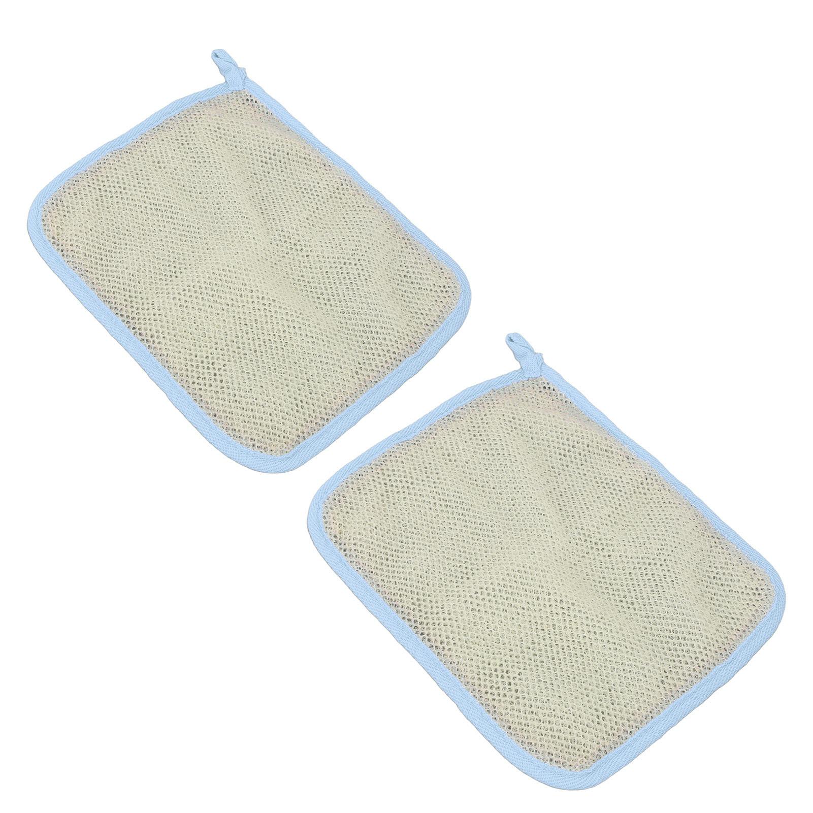 

2 шт. нейлоновая банная салфетка с мелкой сеткой многофункциональная двухсторонняя отшелушивающая глубокая чистка банная салфетка синий