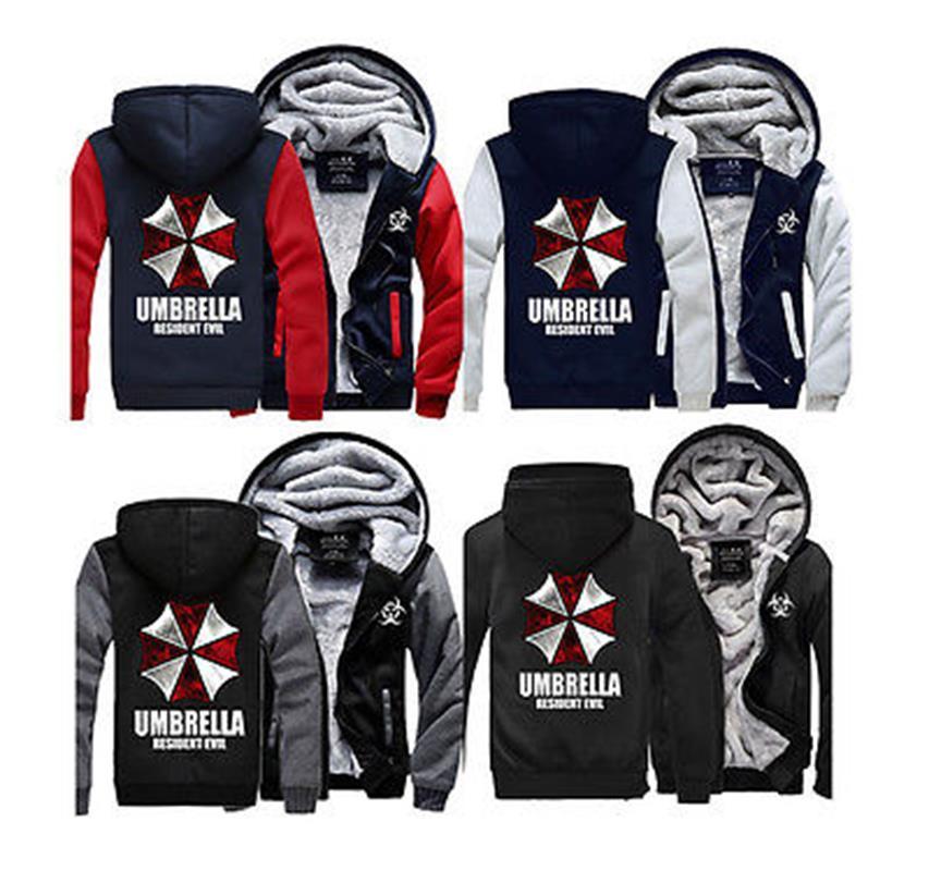 Resident Hot Evil Biohazard Umbrella Thicken Jacket Sweater Winter Coat Hoodies