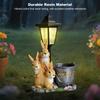 Garden Animal Statues Birthday Gifts for Women Mom with Solar Lantern Animal Figurines for Patio Lawn Yard Porch Pond Decoration