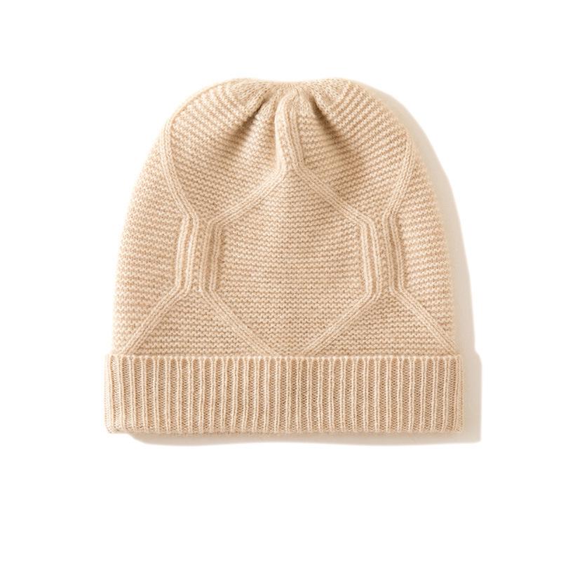 2025 Autumn/Winter Women s High-End Cashmere Cable Knit Hat One Size