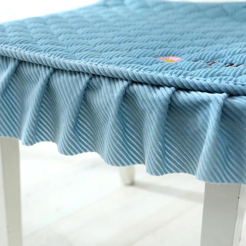 Dining Chair Cushion Four Seasons General Plush Chair Cushion Thickened Anti-slip Strap Stool Cover Cushion